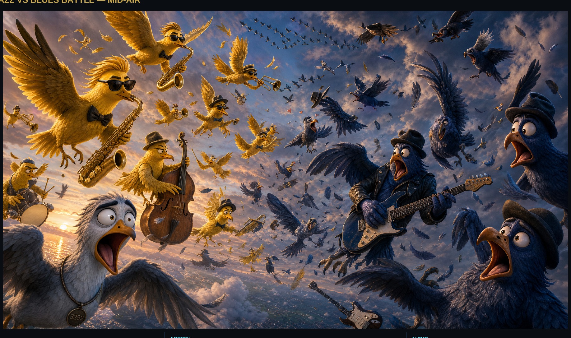 Snow Birds — Panel 16: Mid-air musical battle